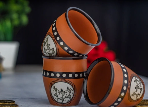 Bone China Khullad Set For Tea 6 pc